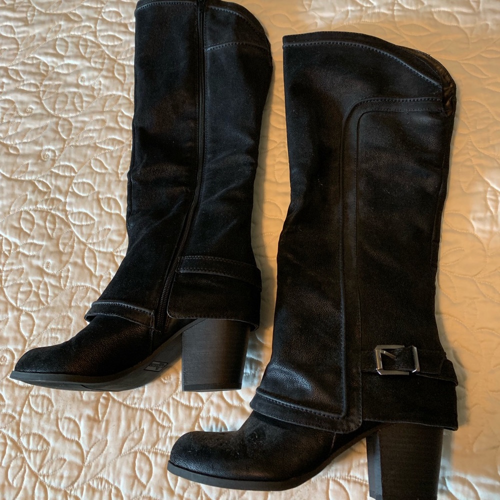 Knee high fold over boot